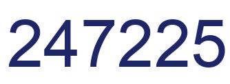 Number 247225 blue image
