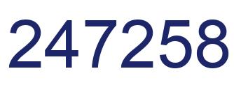 Number 247258 blue image