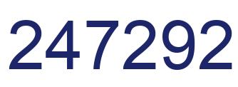Number 247292 blue image