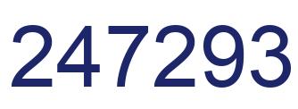 Number 247293 blue image