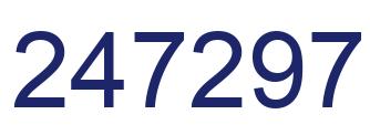 Number 247297 blue image