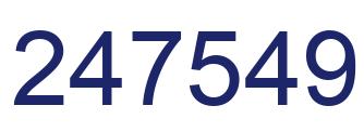 Number 247549 blue image