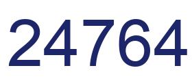 Number 24764 blue image
