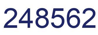 Number 248562 blue image