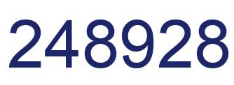 Number 248928 blue image