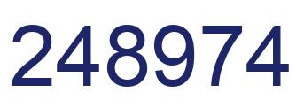 Number 248974 blue image