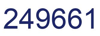 Number 249661 blue image