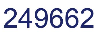 Number 249662 blue image