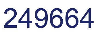Number 249664 blue image