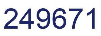 Number 249671 blue image
