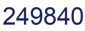 Number 249840 blue image