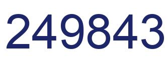 Number 249843 blue image