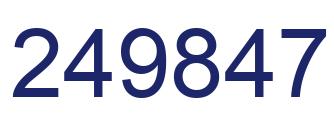 Number 249847 blue image