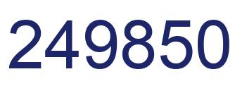Number 249850 blue image