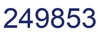 Number 249853 blue image