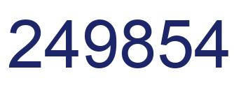 Number 249854 blue image