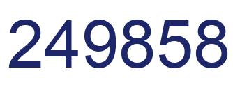 Number 249858 blue image