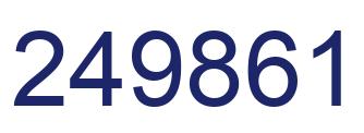 Number 249861 blue image