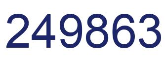 Number 249863 blue image