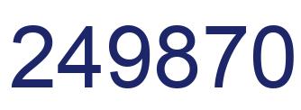 Number 249870 blue image