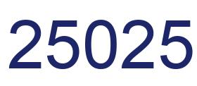 Number 25025 blue image