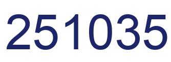 Number 251035 blue image