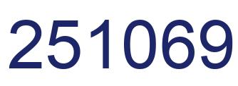 Number 251069 blue image