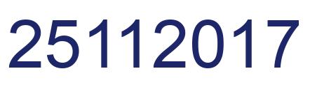 Number 25112017 blue image