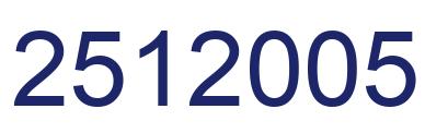 Number 2512005 blue image