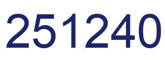 Number 251240 blue image