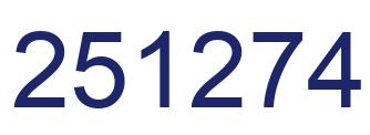 Number 251274 blue image