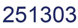 Number 251303 blue image