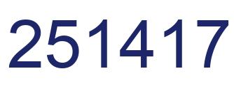 Number 251417 blue image