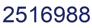 Number 2516988 blue image