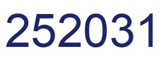 Number 252031 blue image