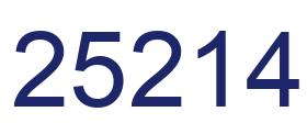 Number 25214 blue image