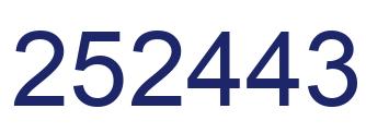 Number 252443 blue image