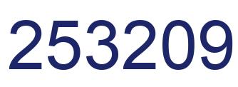 Number 253209 blue image