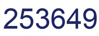 Number 253649 blue image