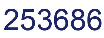 Number 253686 blue image