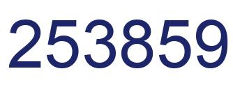 Number 253859 blue image