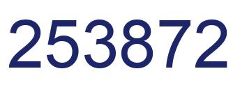Number 253872 blue image