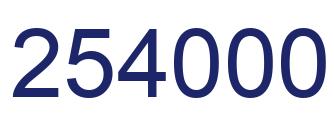 Number 254000 blue image