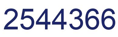 Number 2544366 blue image