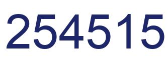 Number 254515 blue image