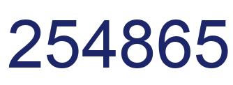 Número 254865 imagen azul