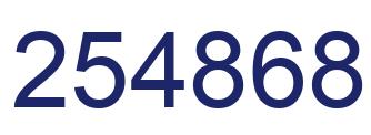 Número 254868 imagen azul