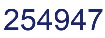 Number 254947 blue image