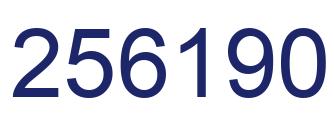 Number 256190 blue image