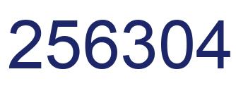 Number 256304 blue image